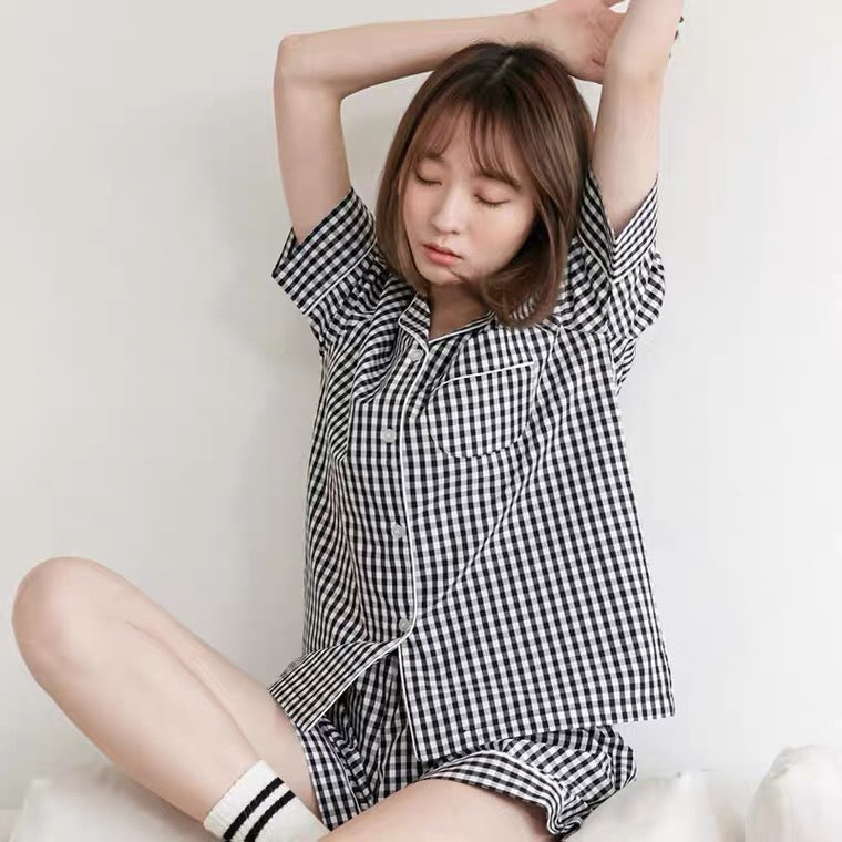 メンズあり）ギンガムチェックシャツセットアップ – Seollem